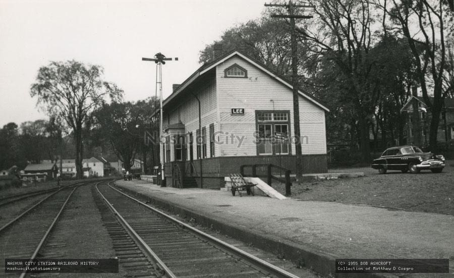 Postcard: New Haven Railroad Station, Lee, Massachusetts